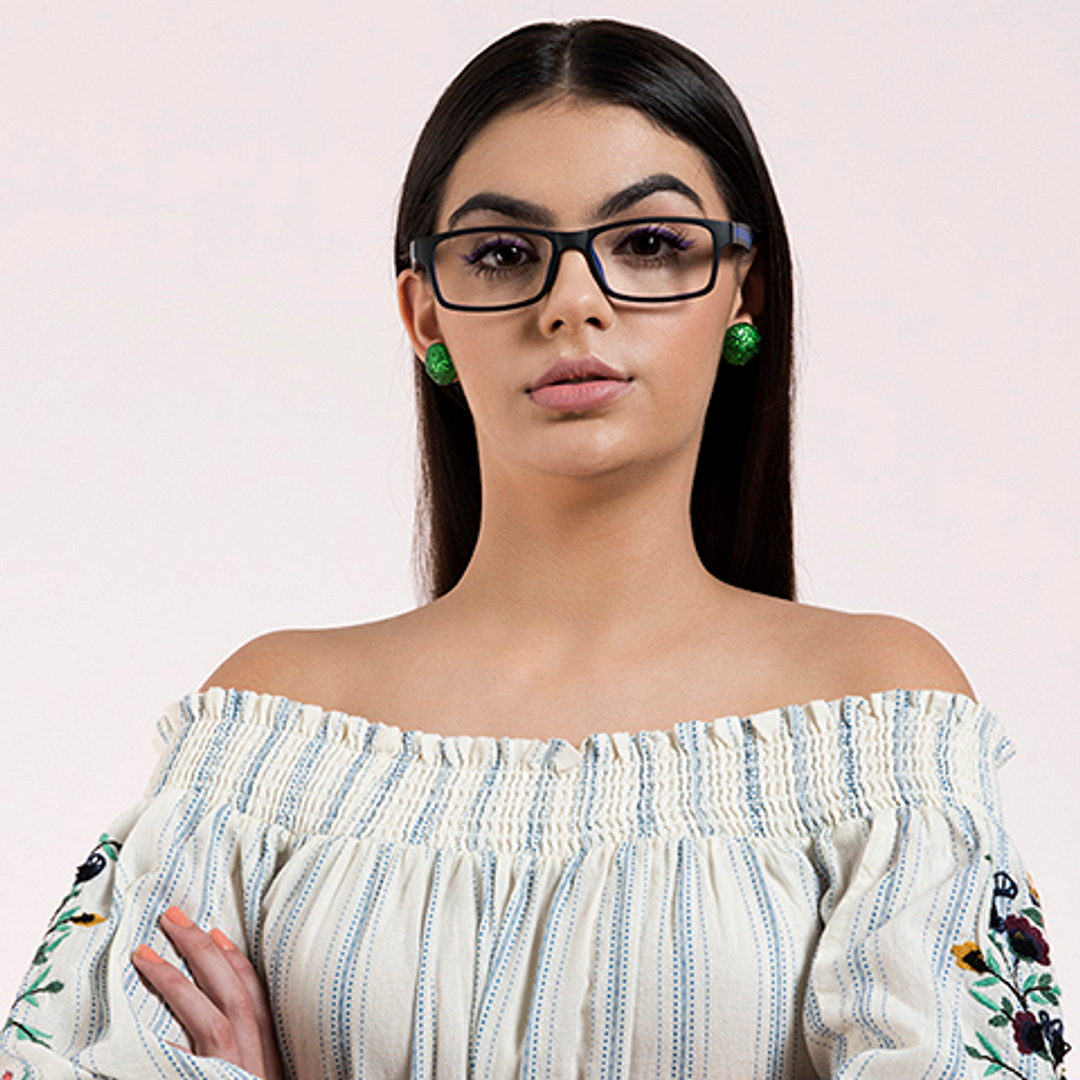 Lenskart Air Online Black Full Rim Rectangle left side