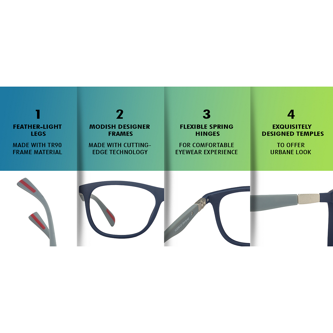 Lenskart Air Online Sky Blue Full Rim Square right side