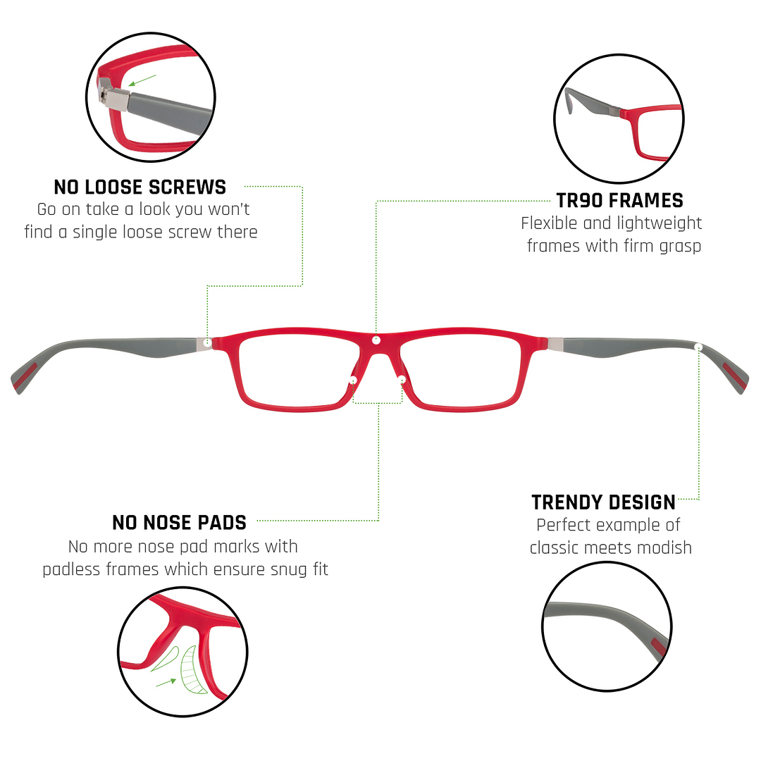 Lenskart Air Online Red Full Rim Rectangle right side