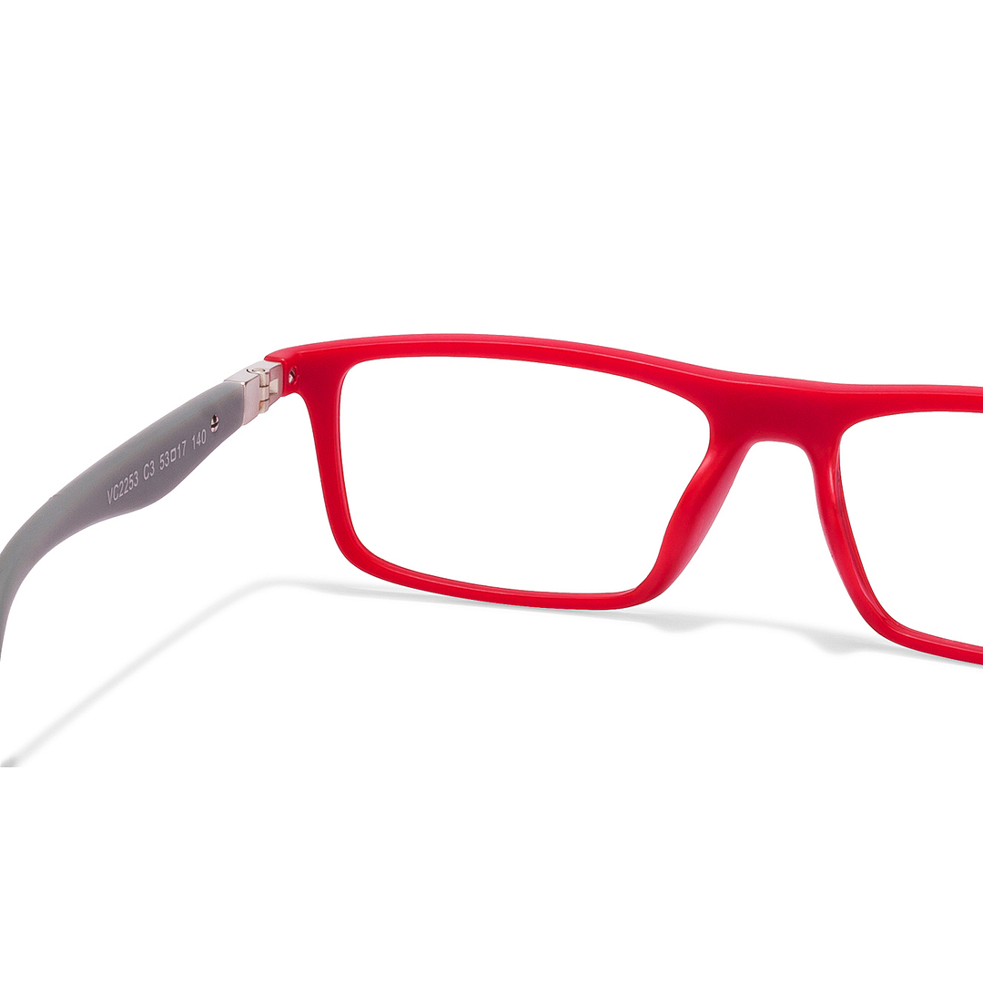 Lenskart Air Online Red Full Rim Rectangle left side
