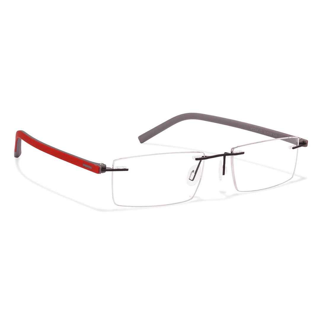 Lenskart Air Online Black Rimless Rectangle left side
