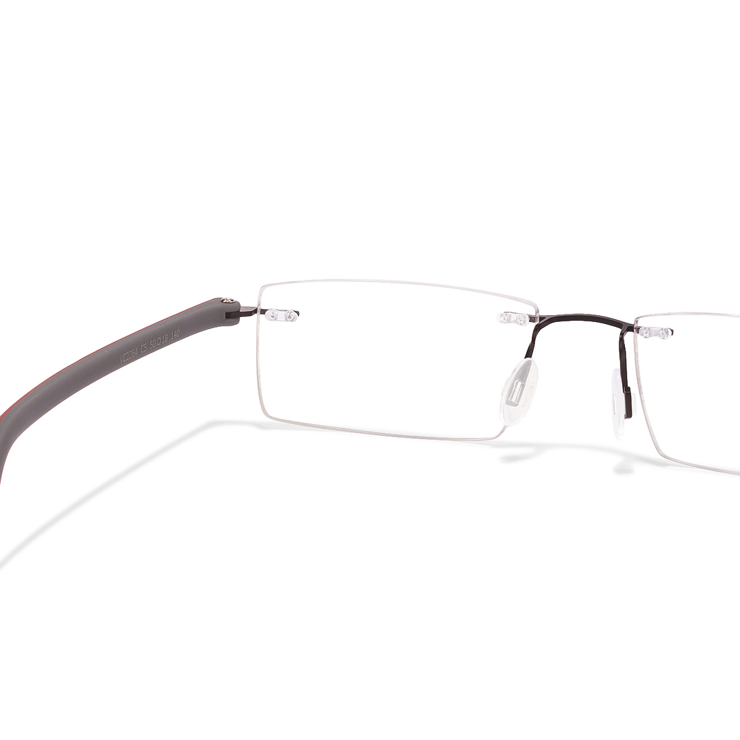 Lenskart Air Online Black Rimless Rectangle left side