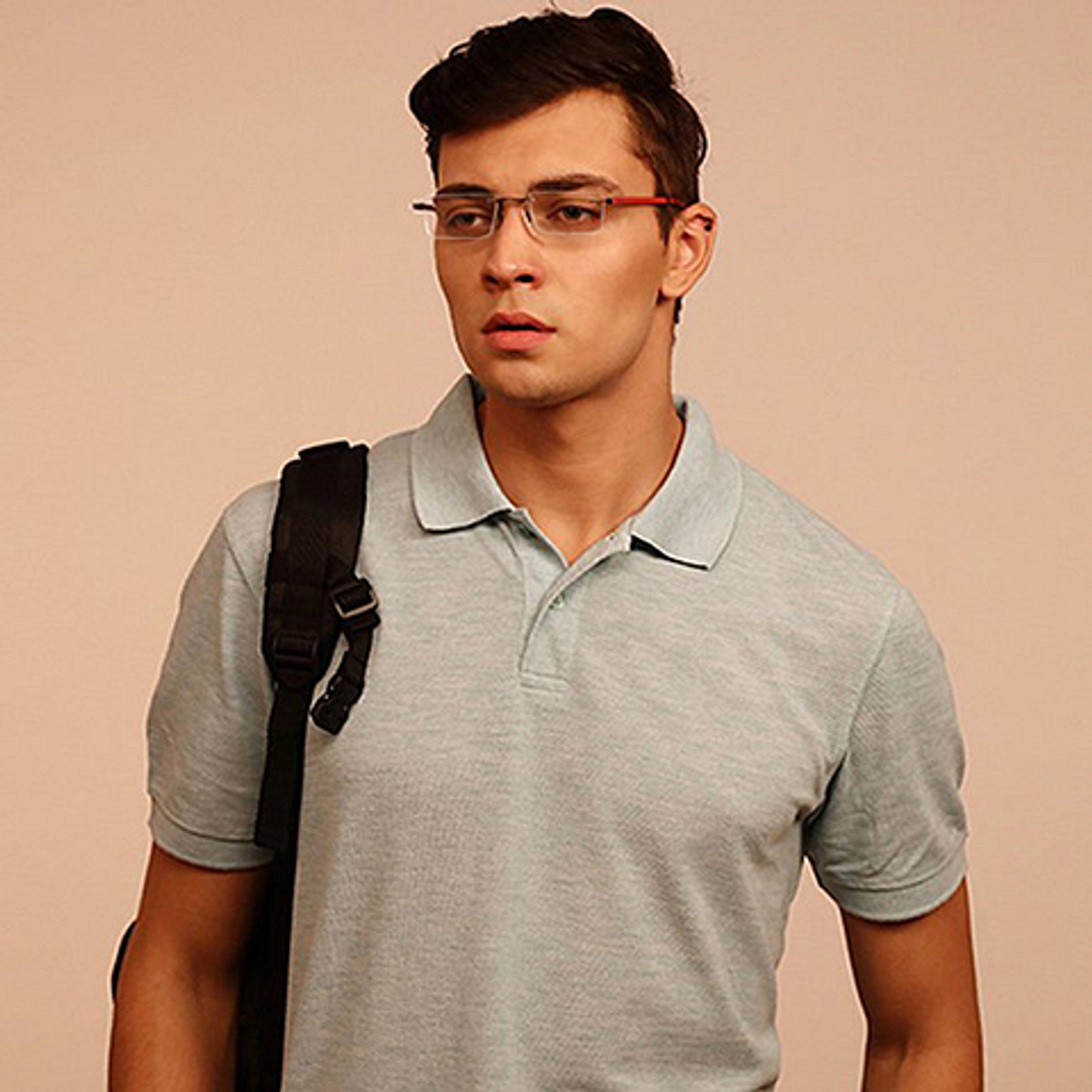 Lenskart Air Online Black Rimless Rectangle left side