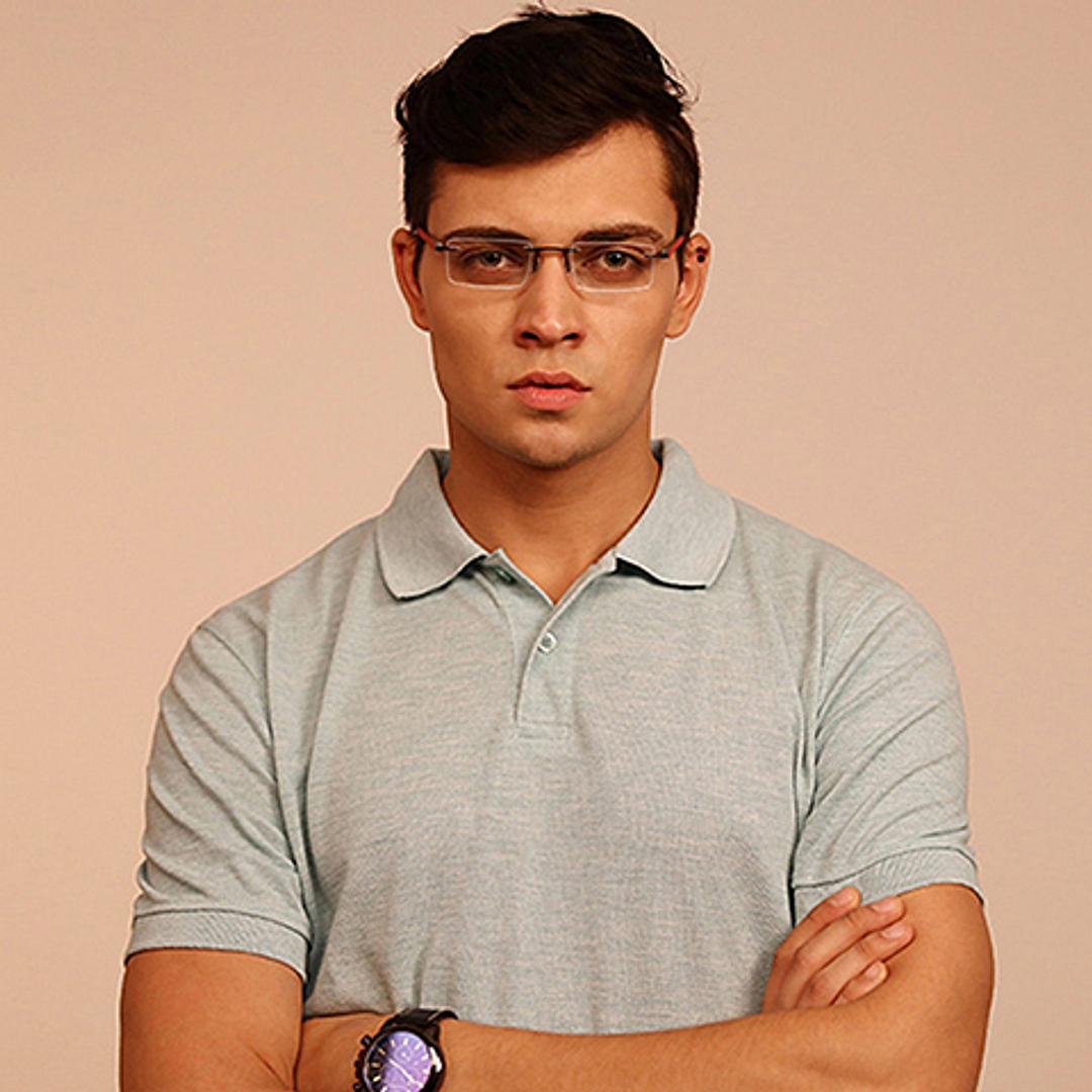 Lenskart Air Online Black Rimless Rectangle right side