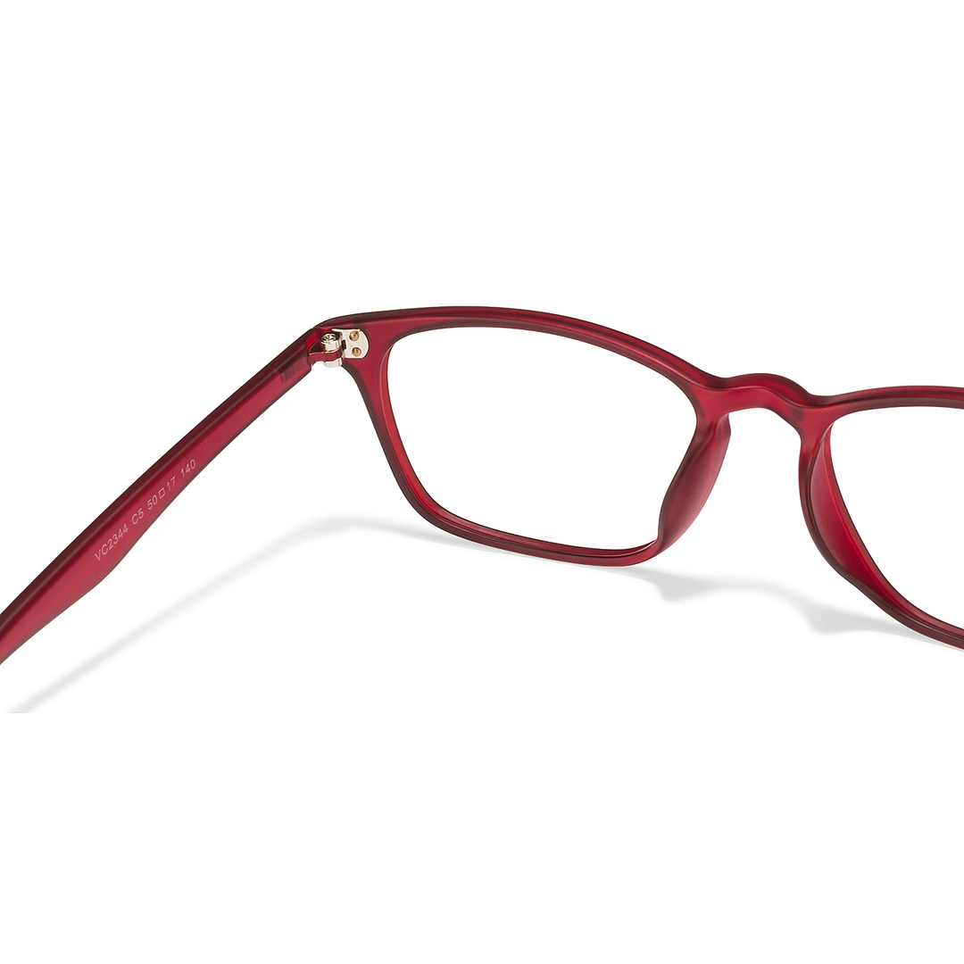 Lenskart Air Online Red Full Rim Rectangle left side