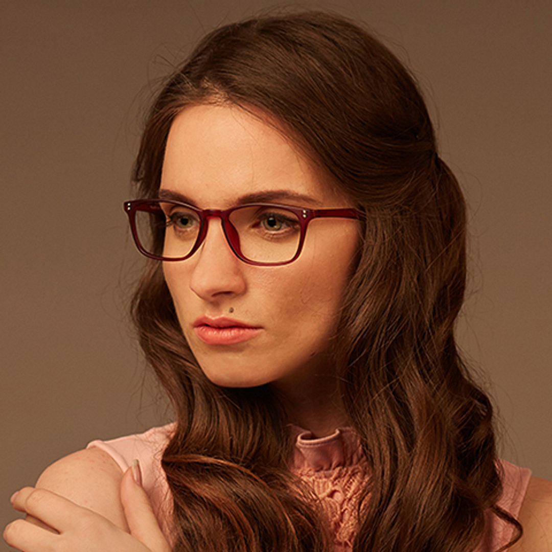 Lenskart Air Online Red Full Rim Rectangle right side