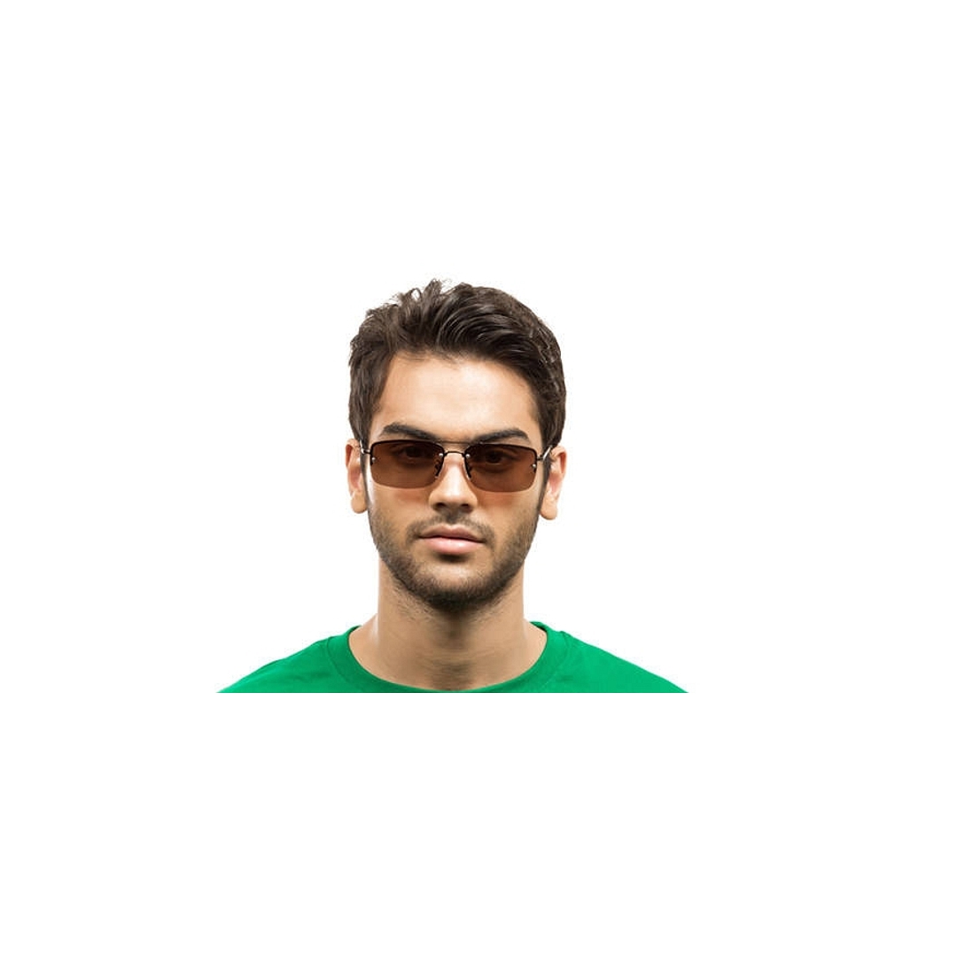 Vincent Chase Online Brown Half Rim Rectangle left side