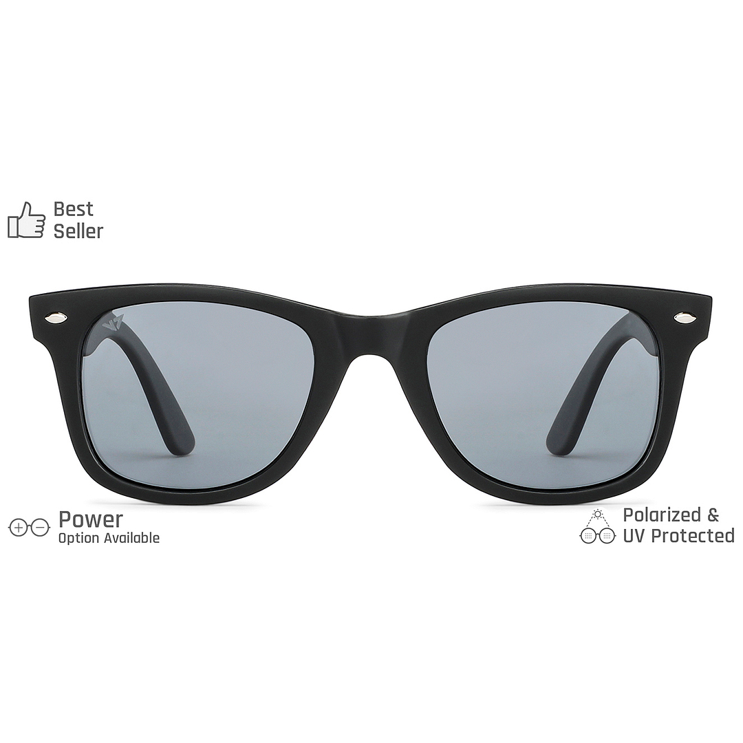 Vincent Chase Polarized Black Full Rim Square left side