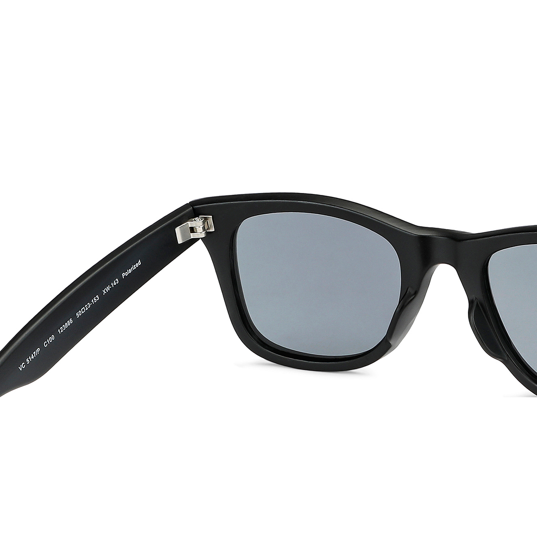 Vincent Chase Polarized Black Full Rim Square left side