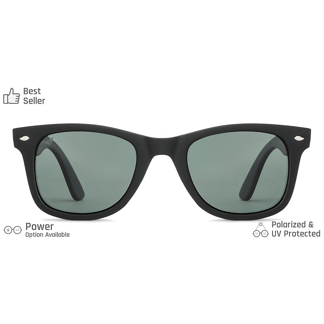 Vincent Chase Polarized Black Full Rim Square left side