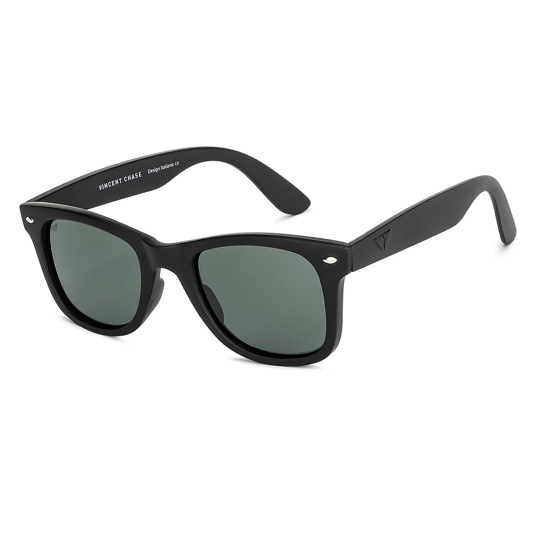 Vincent Chase Polarized Black Full Rim Square left side