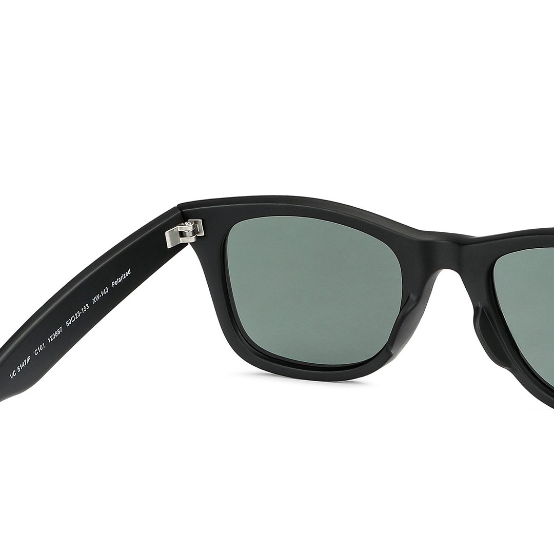 Vincent Chase Polarized Black Full Rim Square left side