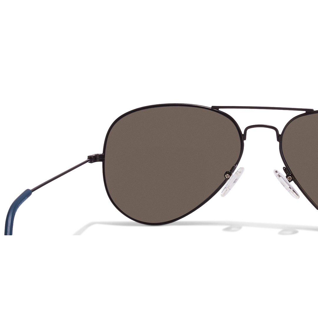 Vincent Chase Online Black Full Rim Aviator left side