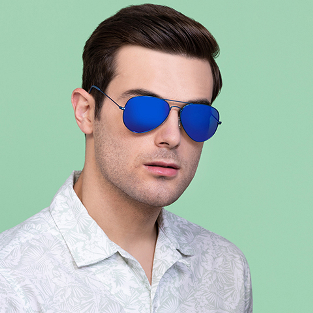 Vincent Chase Online Blue Full Rim Aviator right side