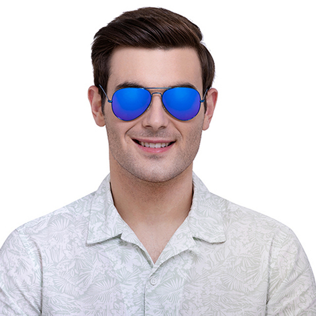 Vincent Chase Online Blue Full Rim Aviator left side