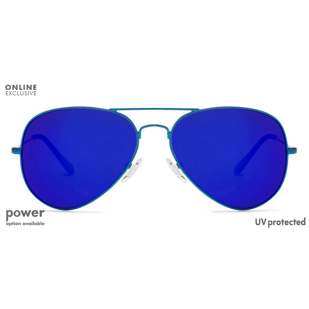 Vincent Chase Online Blue Full Rim Aviator left side