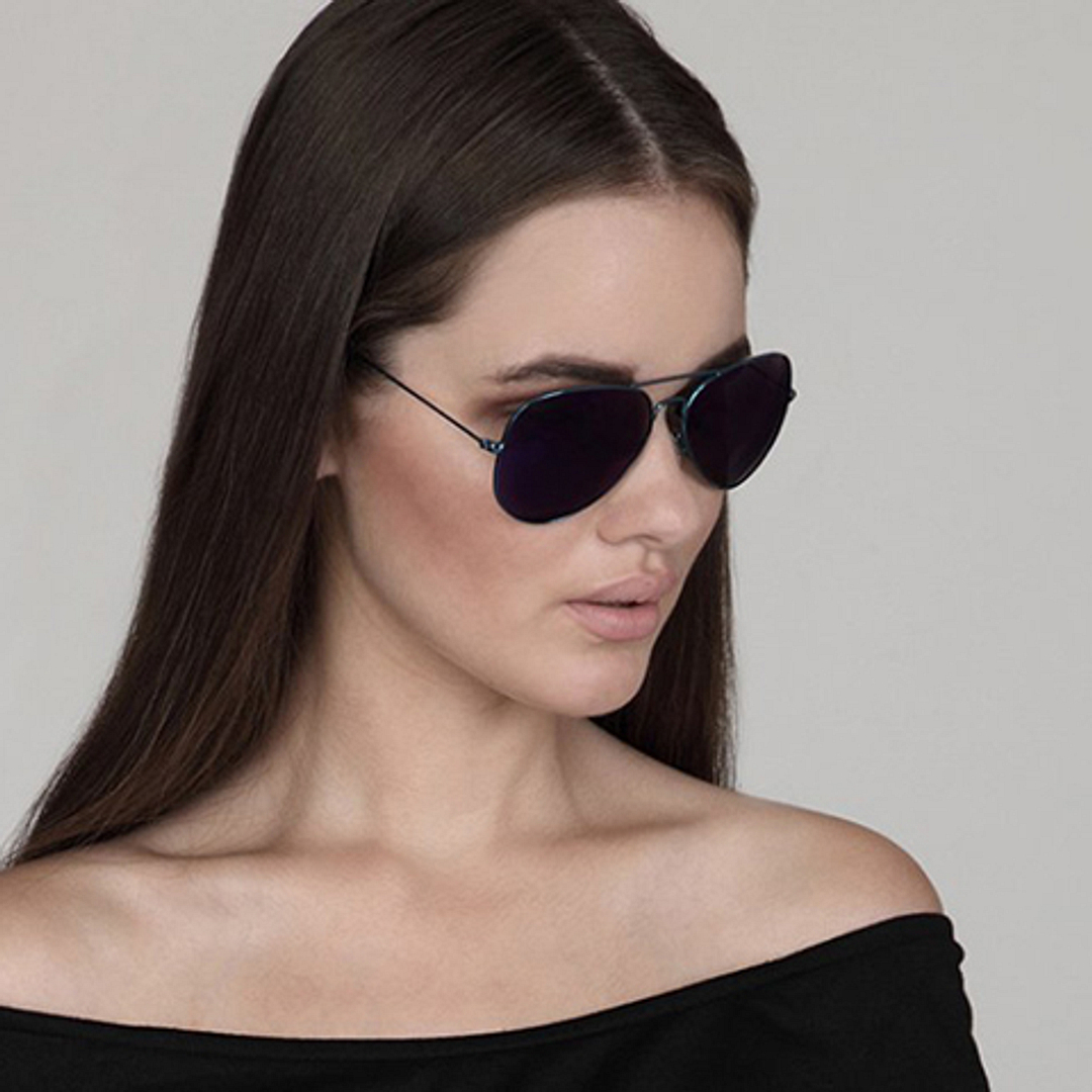 Vincent Chase Online Blue Full Rim Aviator left side