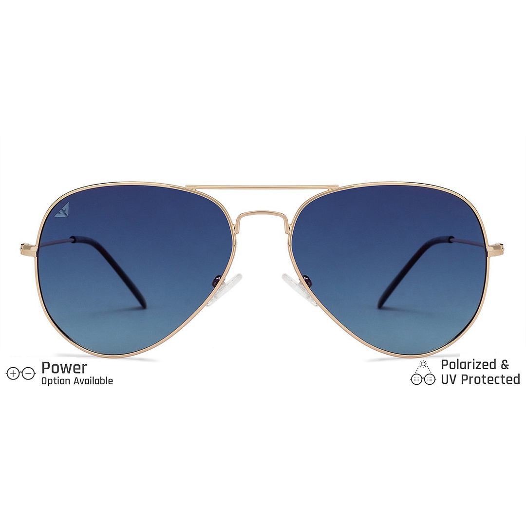 Vincent Chase Online Gold Full Rim Aviator left side