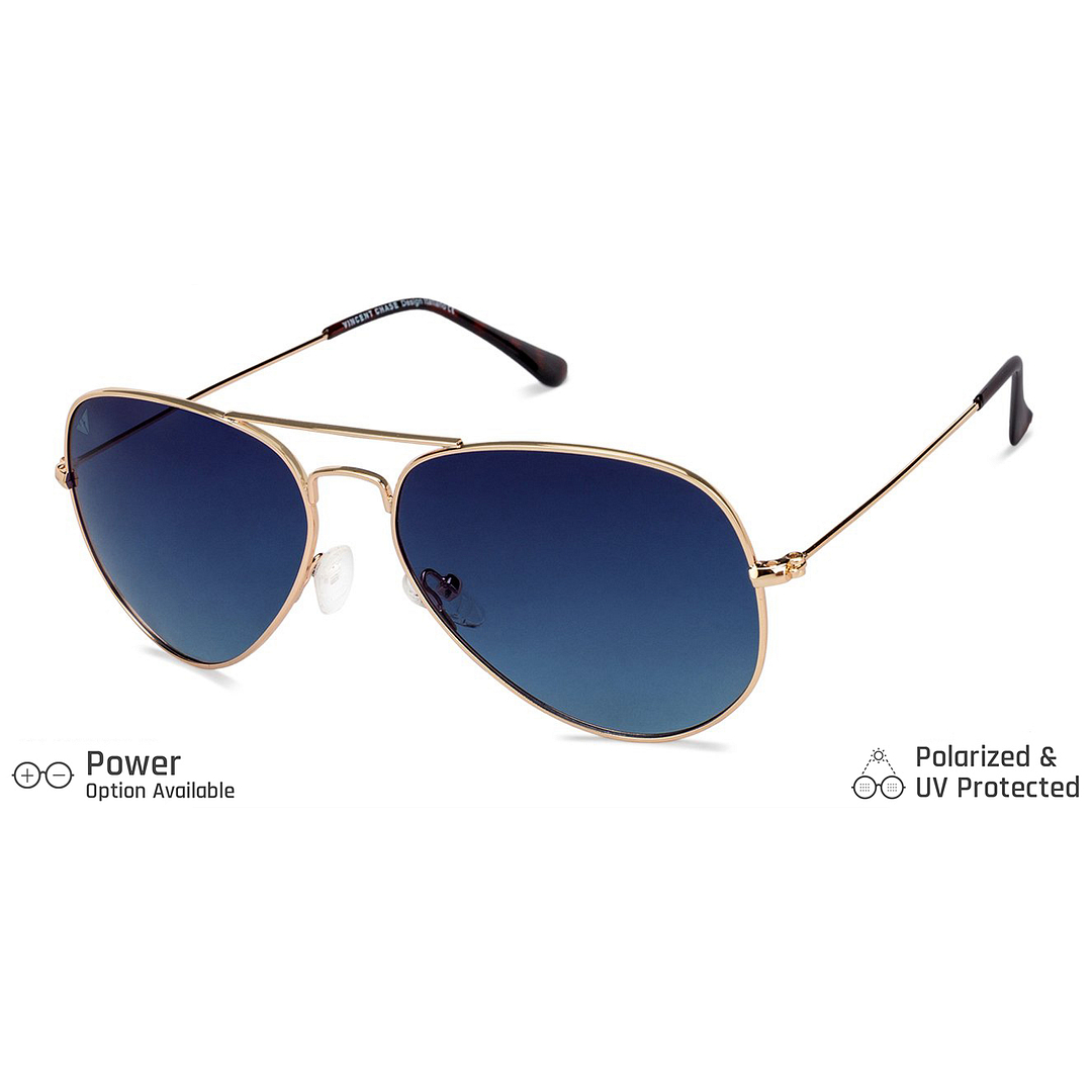 Vincent Chase Online Gold Full Rim Aviator right side