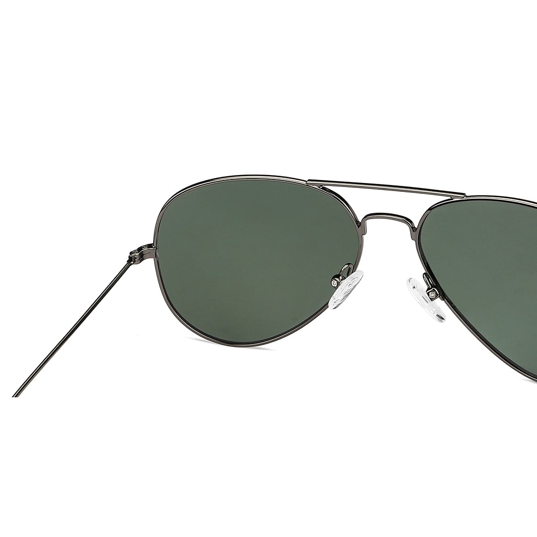 Vincent Chase Polarized Gunmetal Full Rim Aviator left side