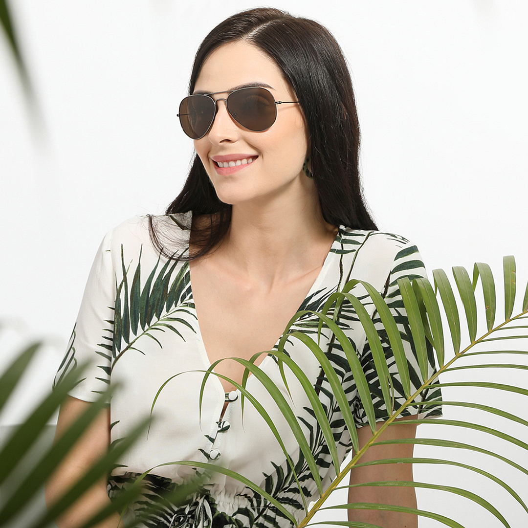 Vincent Chase Online Gunmetal Full Rim Aviator left side