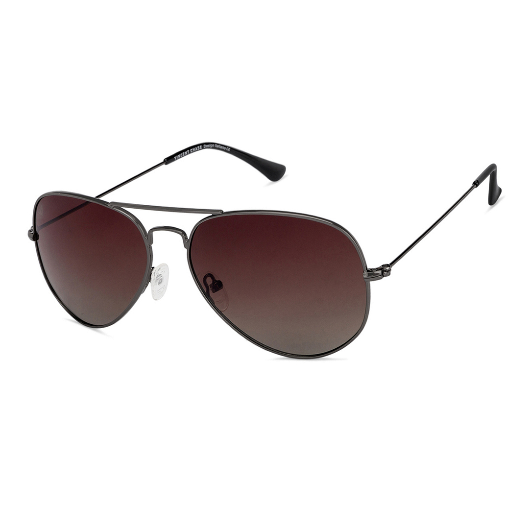 Vincent Chase Online Gunmetal Full Rim Aviator left side