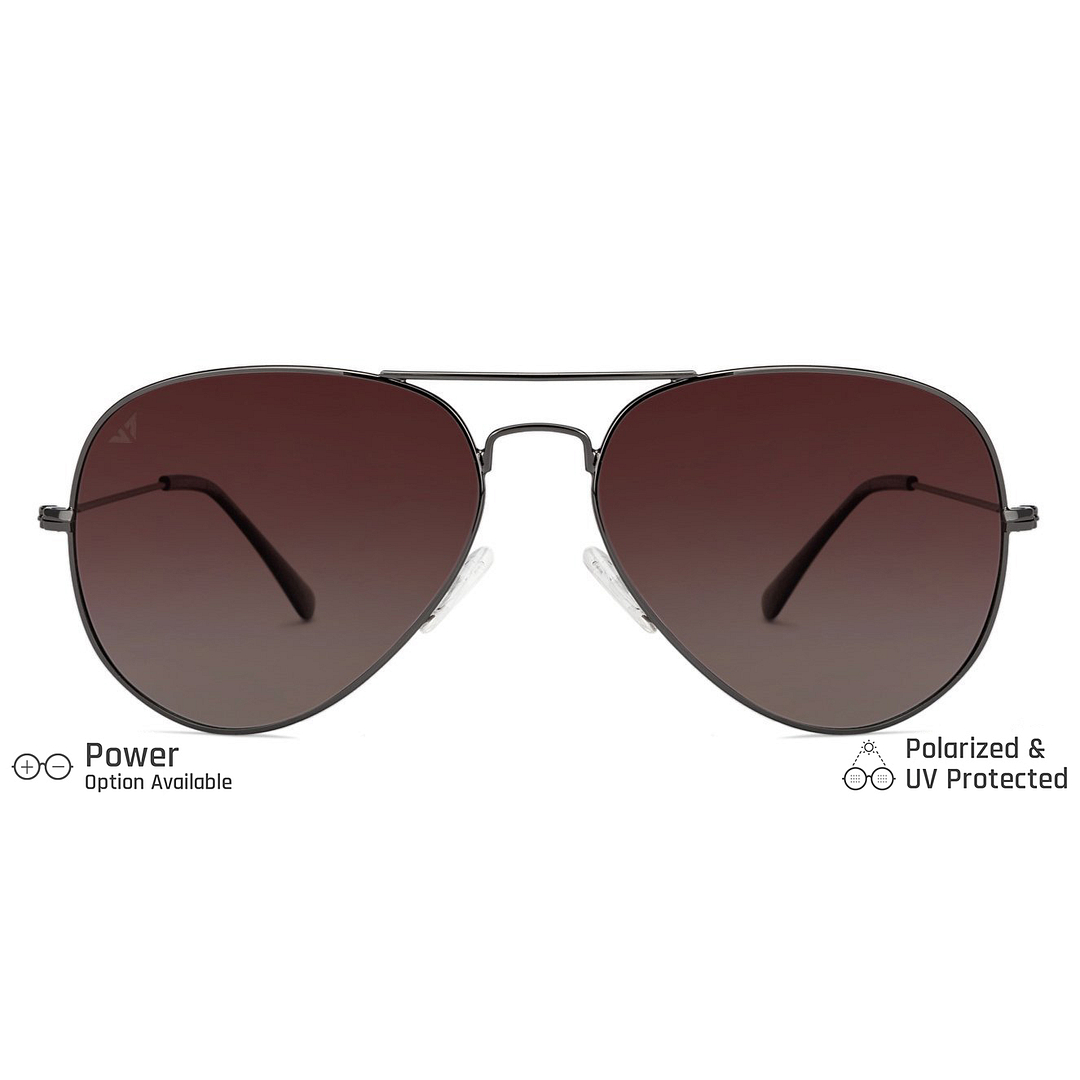 Vincent Chase Online Gunmetal Full Rim Aviator left side