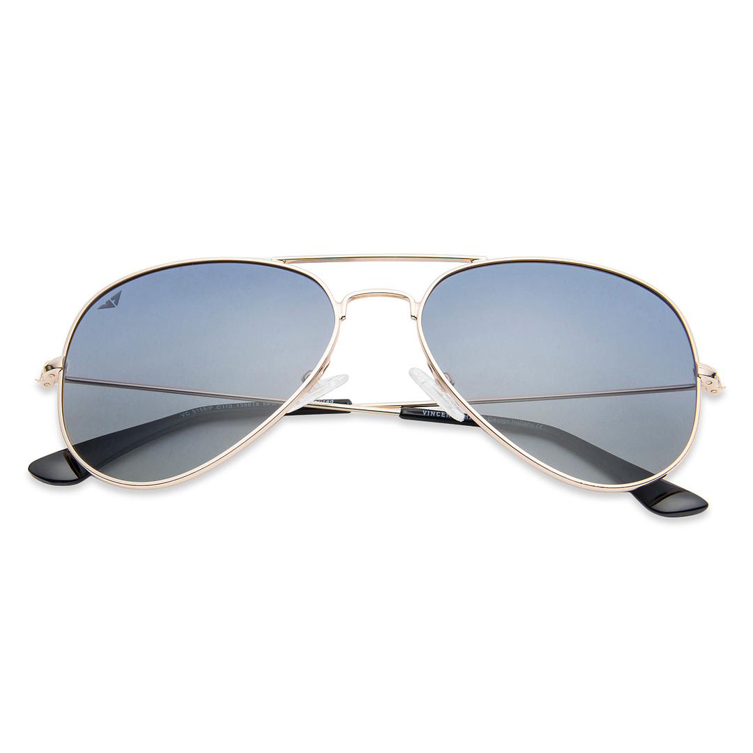 Vincent Chase Online Gold Full Rim Aviator left side