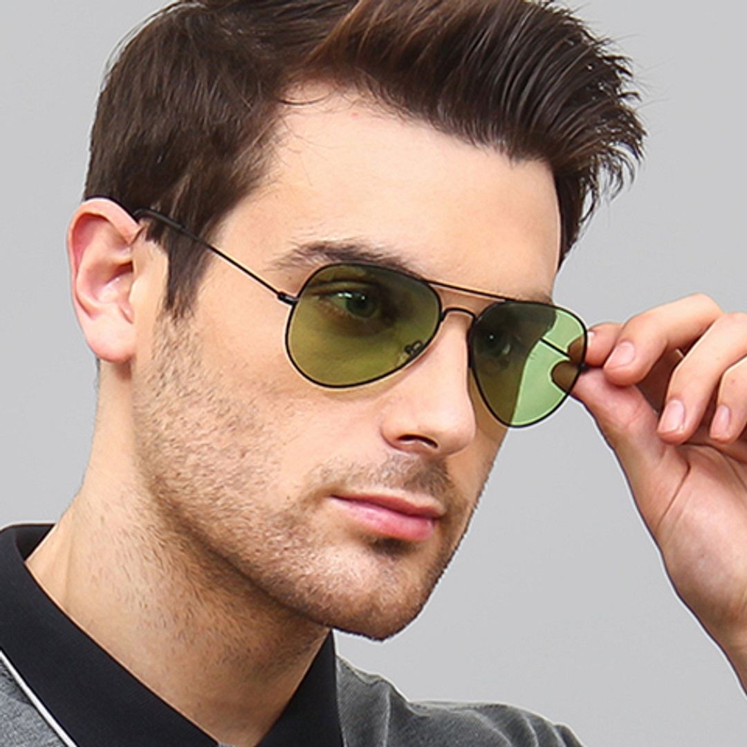 Vincent Chase Online Black Full Rim Aviator left side