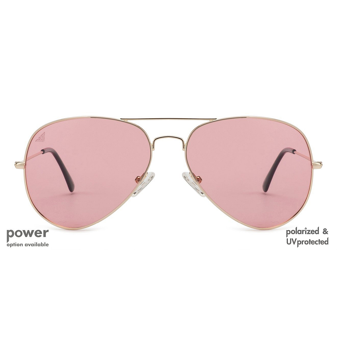 Vincent Chase Online Gold Full Rim Aviator left side