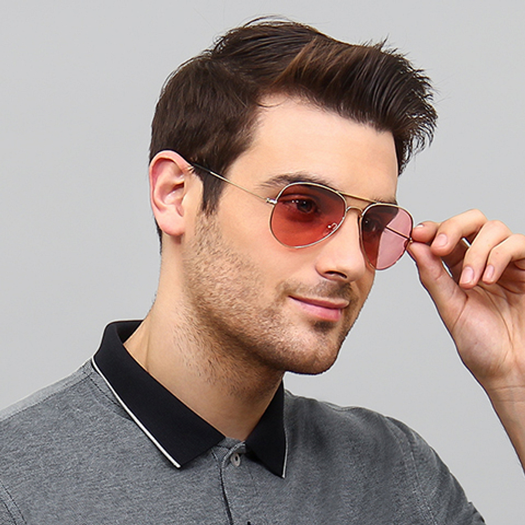 Vincent Chase Online Gold Full Rim Aviator left side