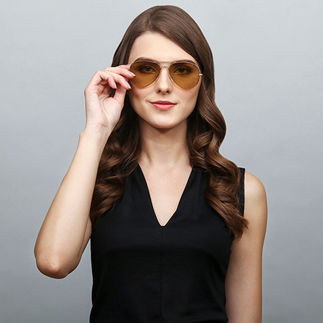 Vincent Chase Online Gold Full Rim Aviator left side