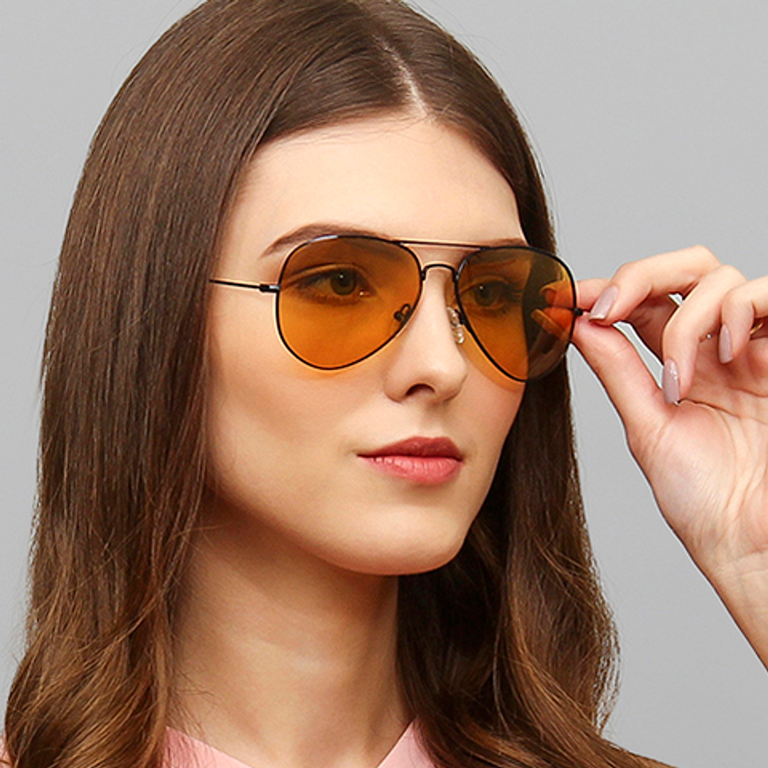 Vincent Chase Online Black Full Rim Aviator left side