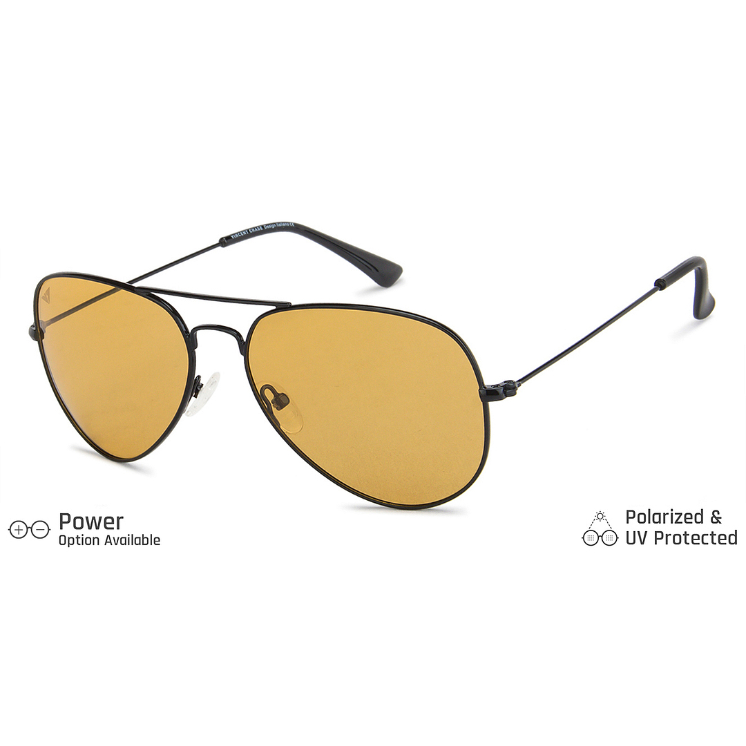 Vincent Chase Online Black Full Rim Aviator right side