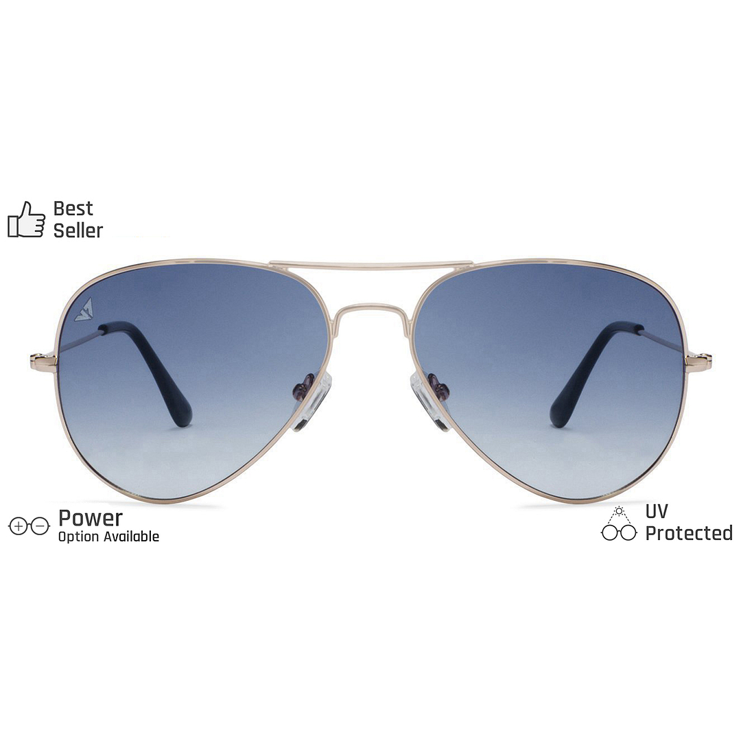 Vincent Chase Online Gold Full Rim Aviator left side