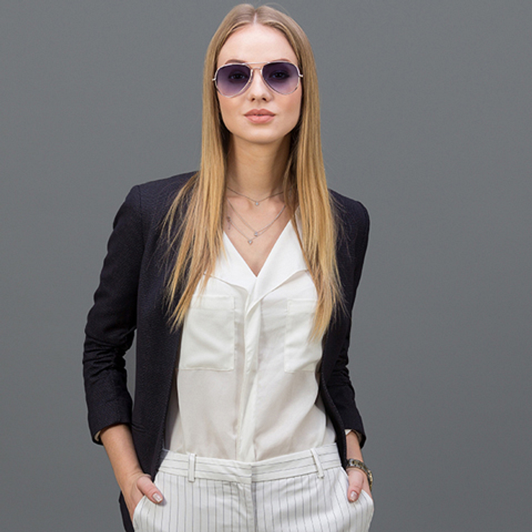 Vincent Chase Online Gold Full Rim Aviator right side