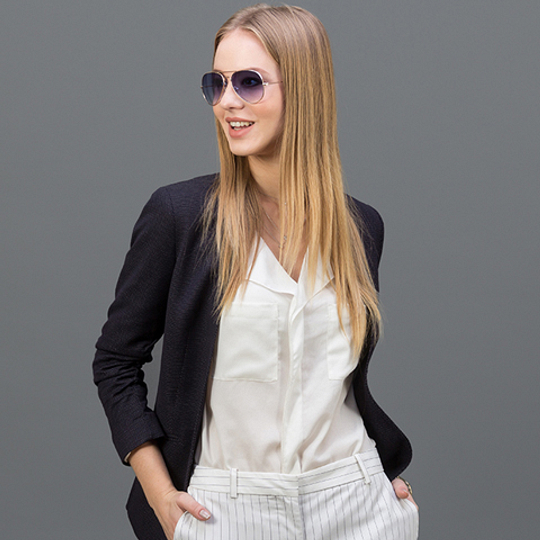 Vincent Chase Online Gold Full Rim Aviator right side