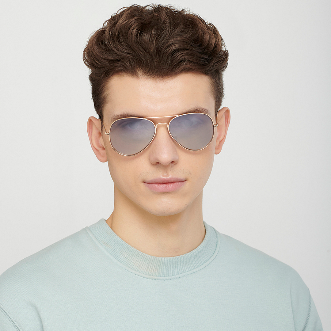 Vincent Chase Gold Full Rim Aviator left side