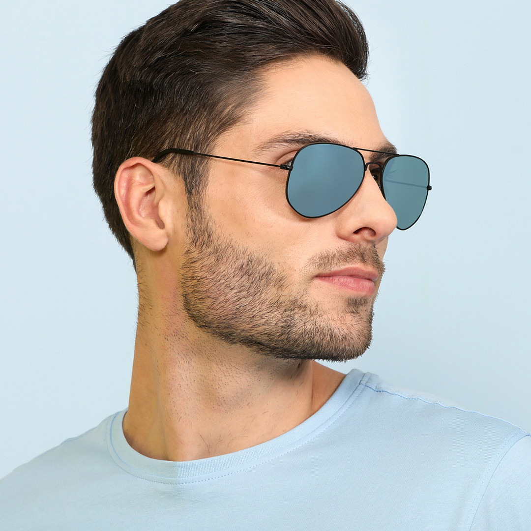 Vincent Chase Online Black Full Rim Aviator left side