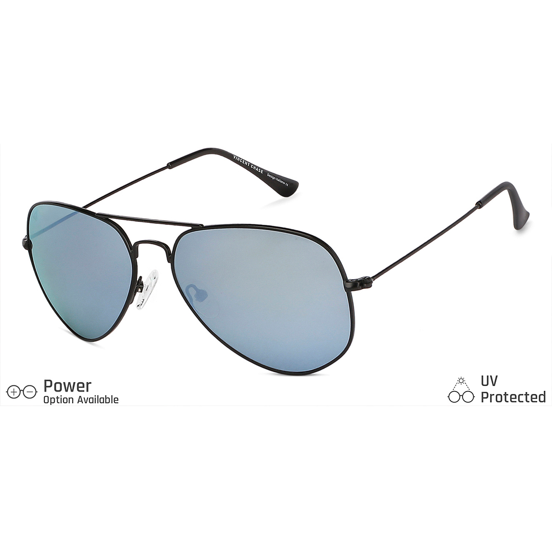 Vincent Chase Online Black Full Rim Aviator right side