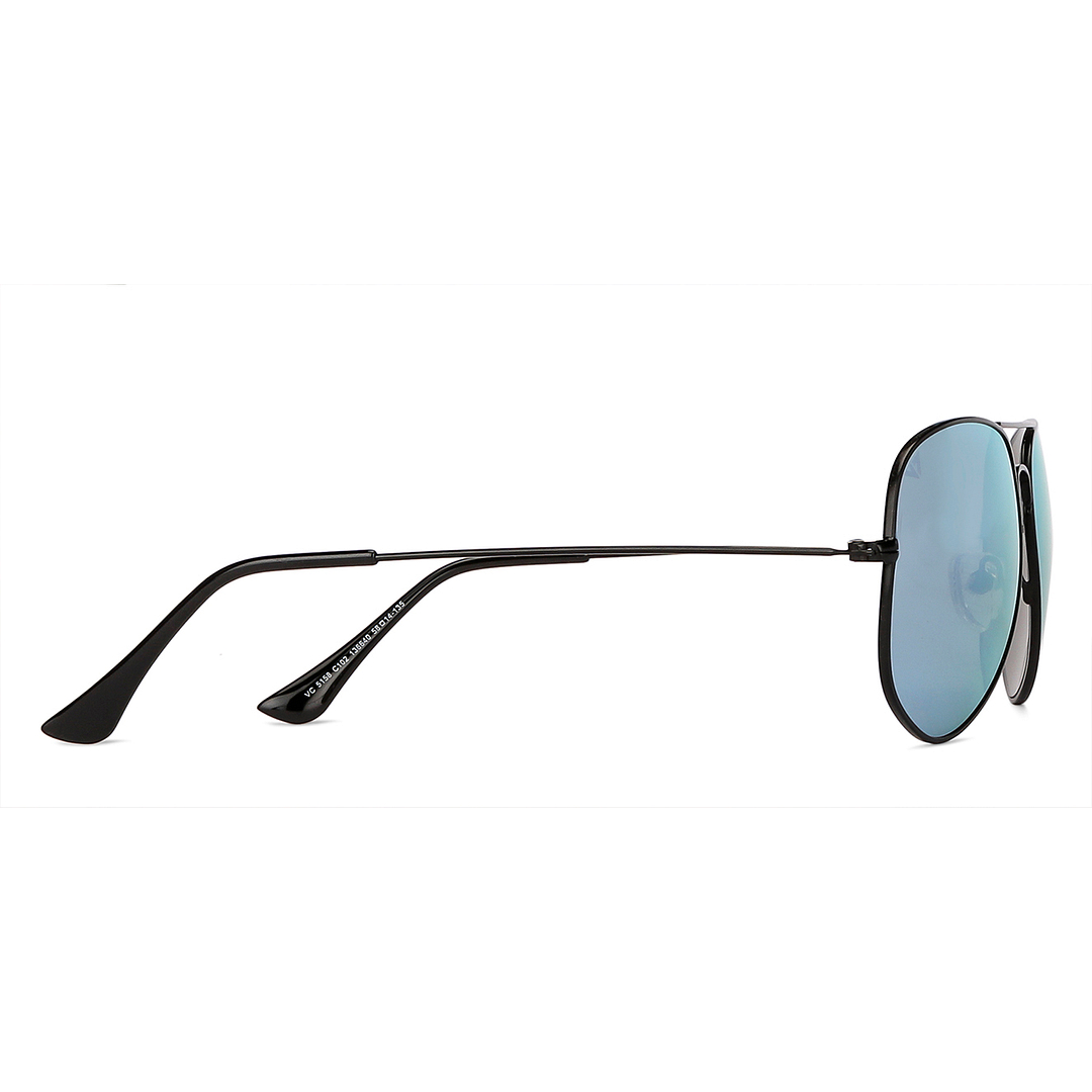 Vincent Chase Online Black Full Rim Aviator left side
