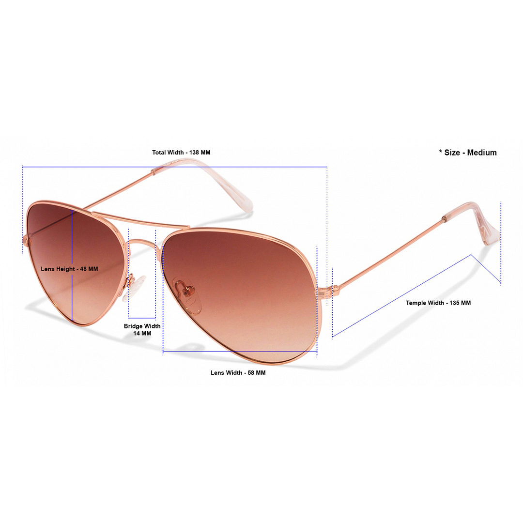 Vincent Chase Online Gold Full Rim Aviator right side