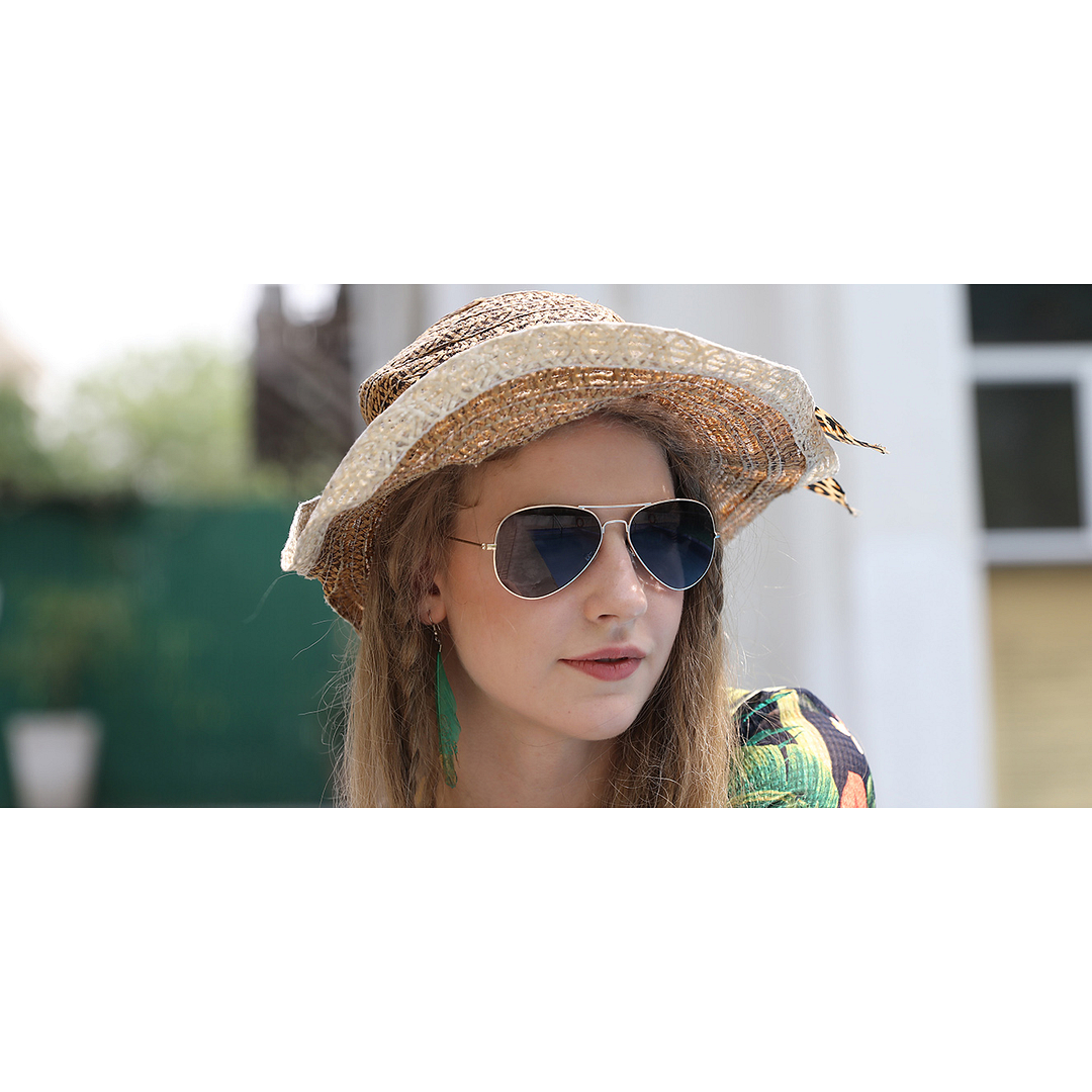 Vincent Chase Online Gold Full Rim Aviator left side