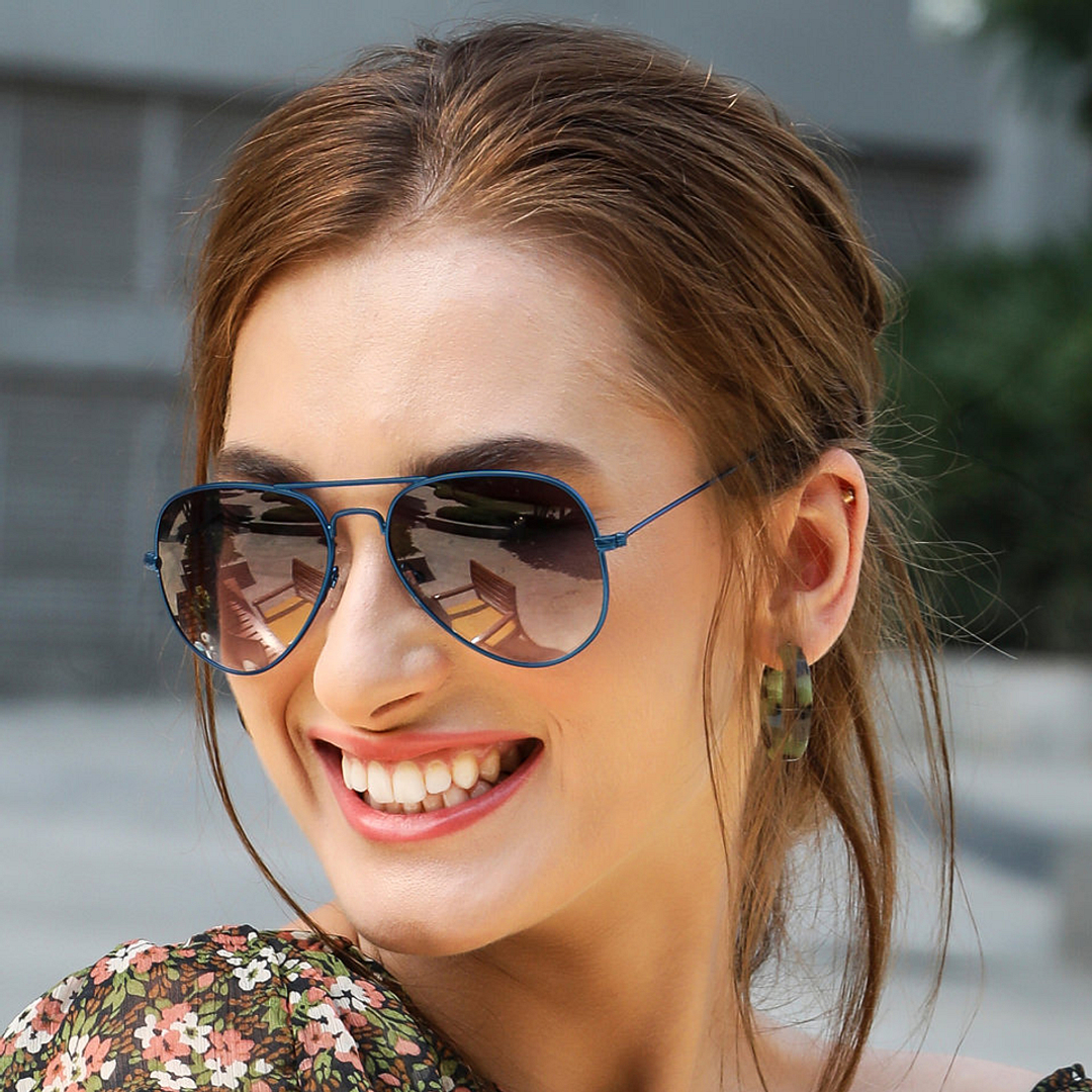 Vincent Chase Online Blue Full Rim Aviator right side