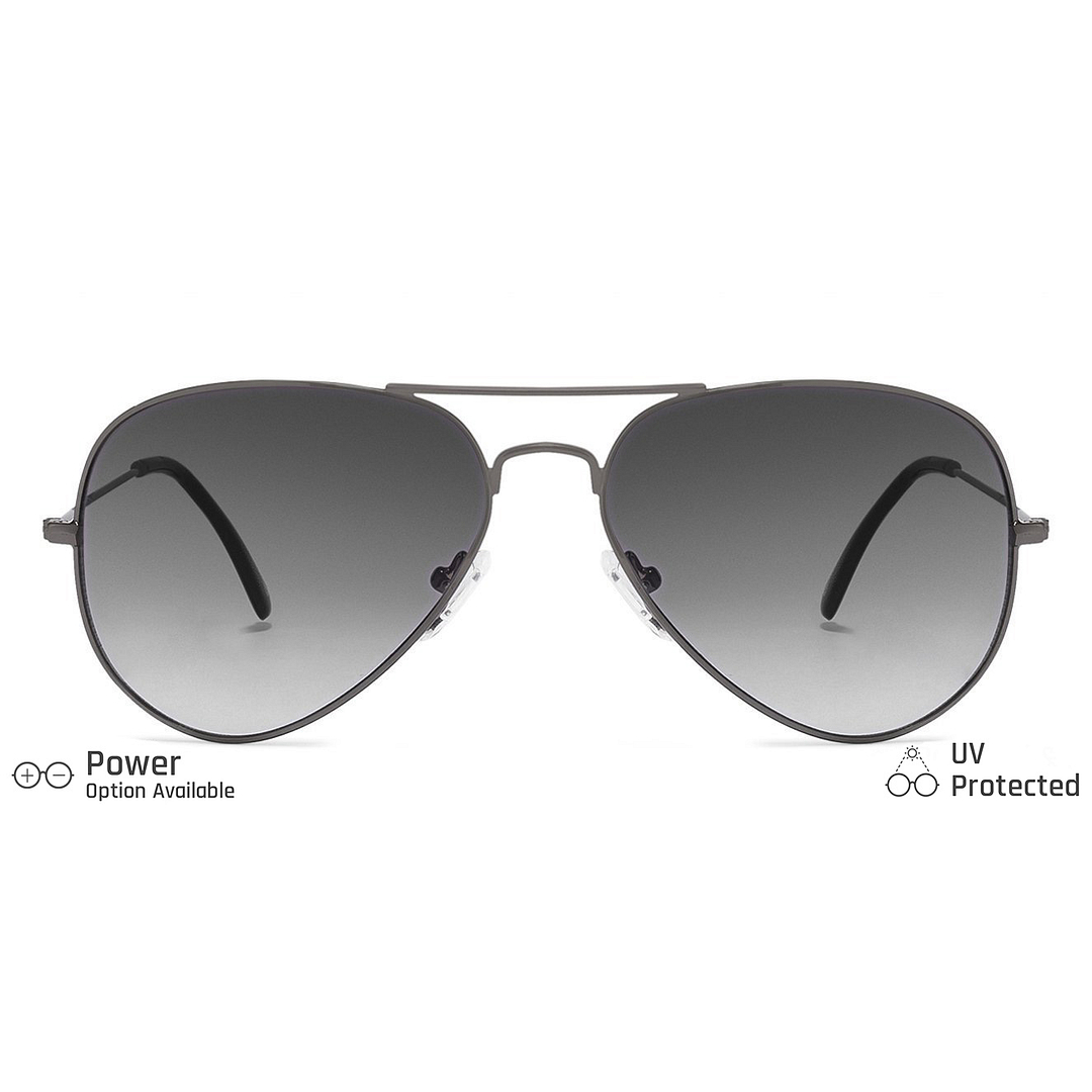 Vincent Chase Online Gunmetal Full Rim Aviator left side