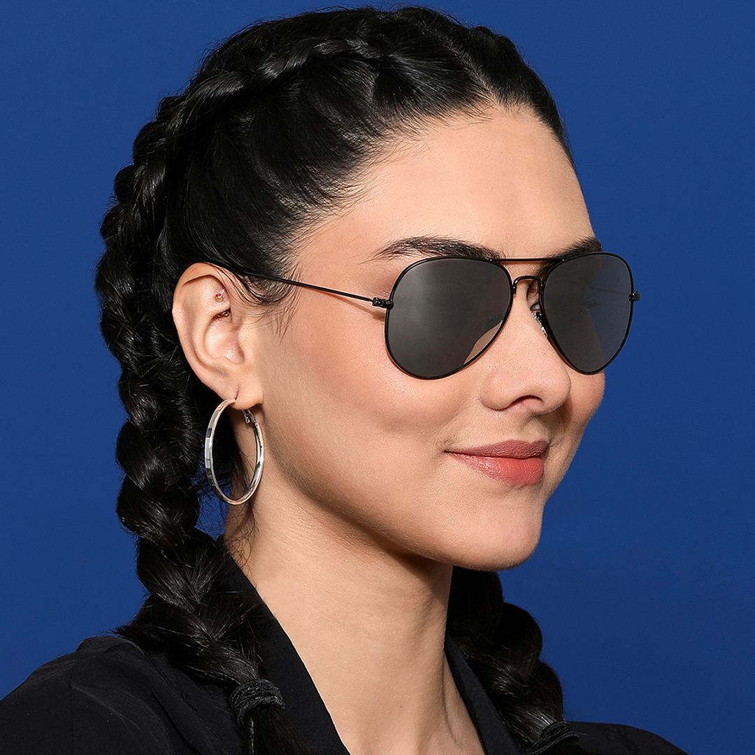 Vincent Chase Online Gunmetal Full Rim Aviator left side