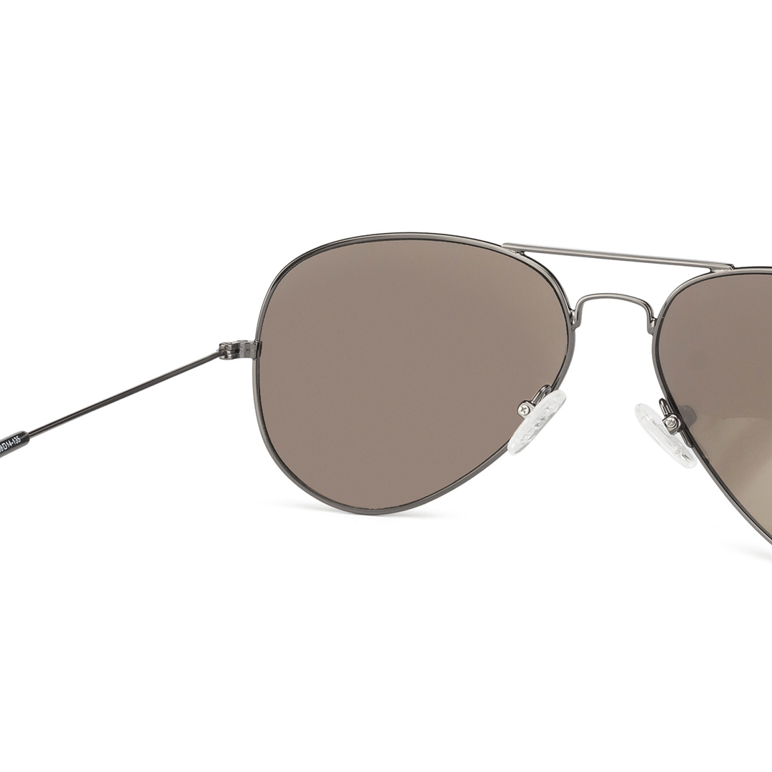 Vincent Chase Online Gunmetal Full Rim Aviator left side