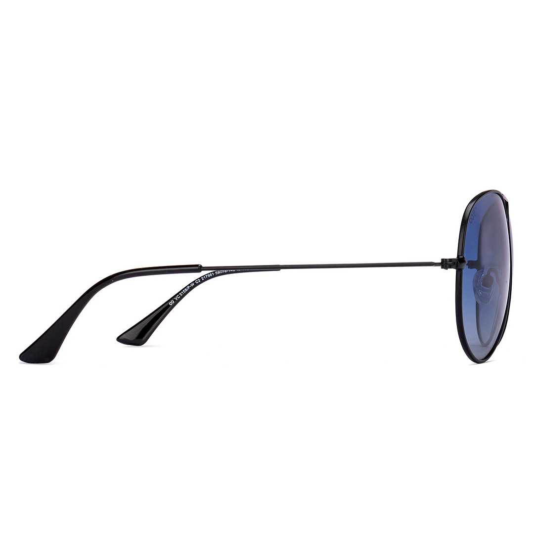 Vincent Chase Polarized Black Full Rim Aviator left side