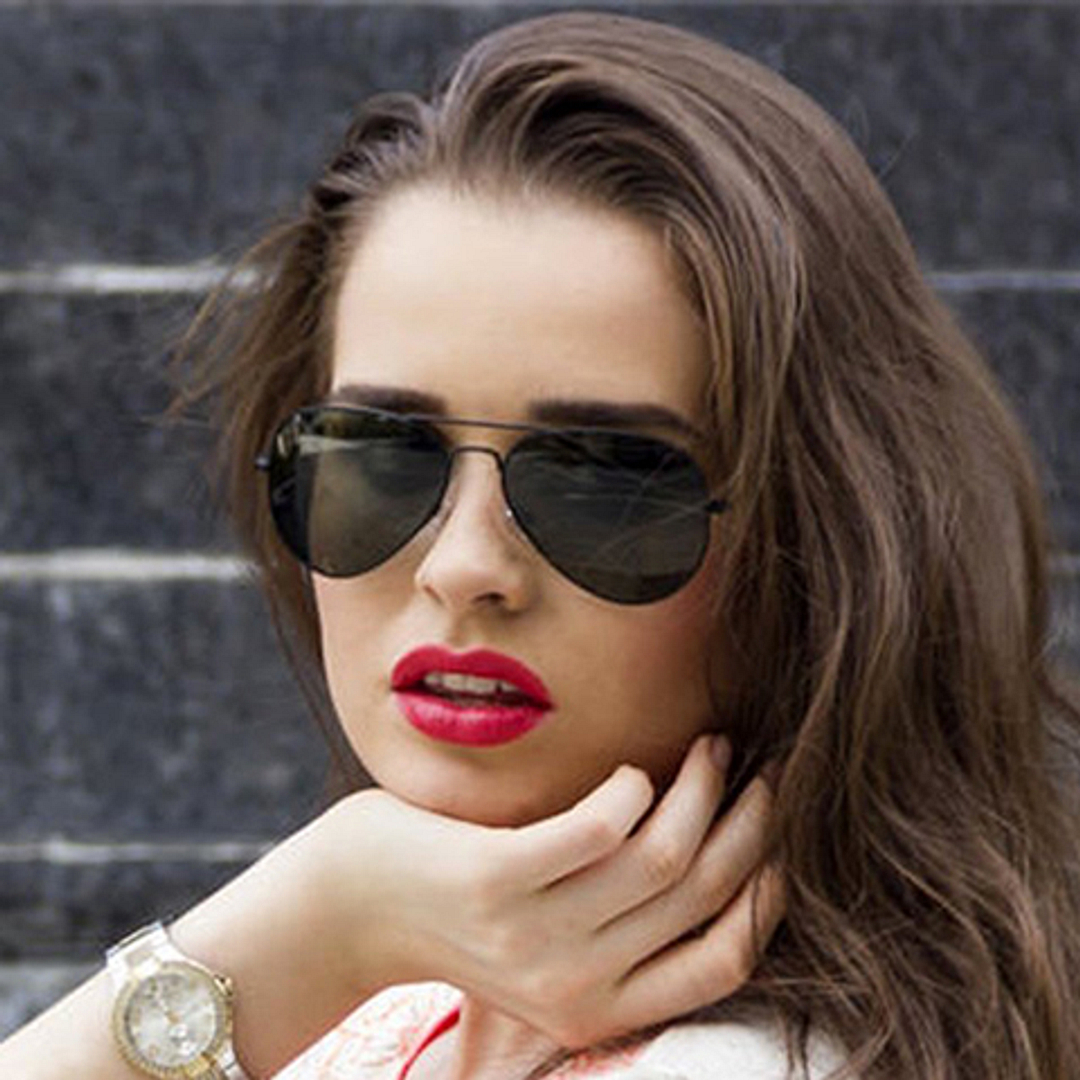 Vincent Chase Polarized Black Full Rim Aviator right side