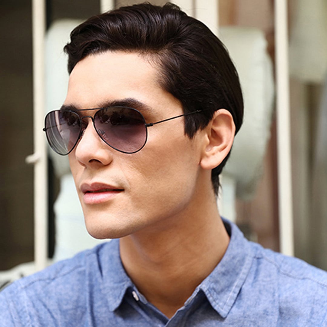 Vincent Chase Polarized Black Full Rim Aviator right side